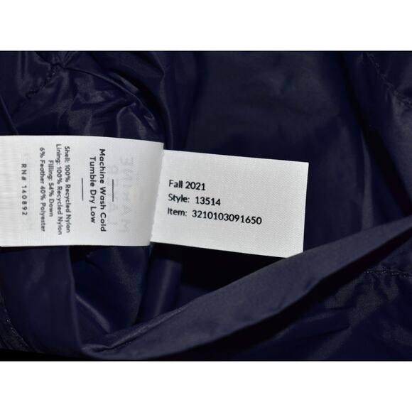 NEW MARINE LAYER Vail Dusty Olive/Navy Reversible Down Puffer Vest Size S $145 - Picture 9 of 9